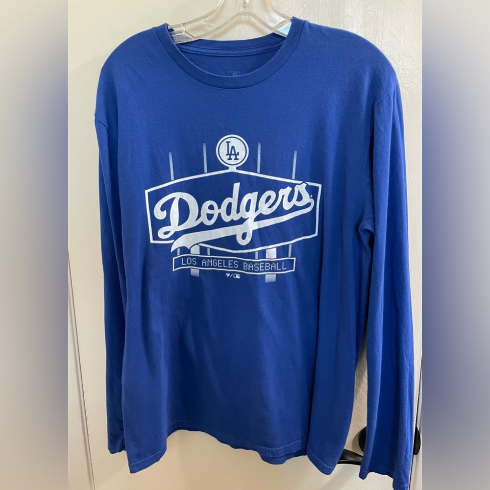 Los Angeles Dodger Scoreboard Blue T-Shirt Long Sleeve Sz M
